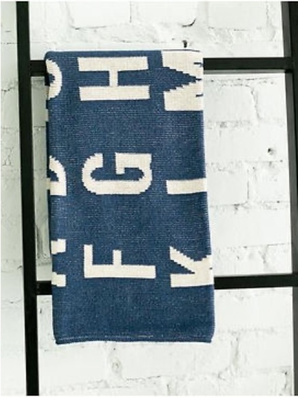 Modern Burlap® Made in the USA ABC 50” X 60” Throw Blanket | Slate NWT - Picture 3 of 3